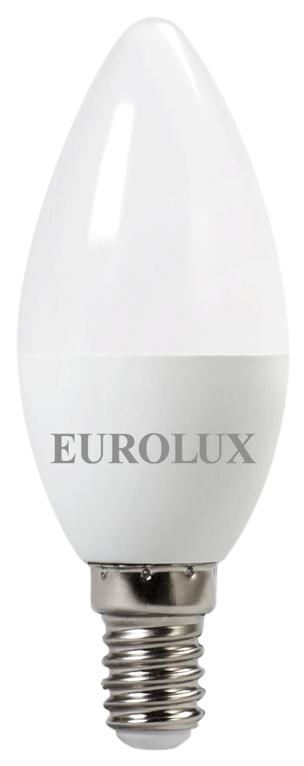Лампа светодиодная EUROLUX LL-E-C37-5W-230-4K-E14